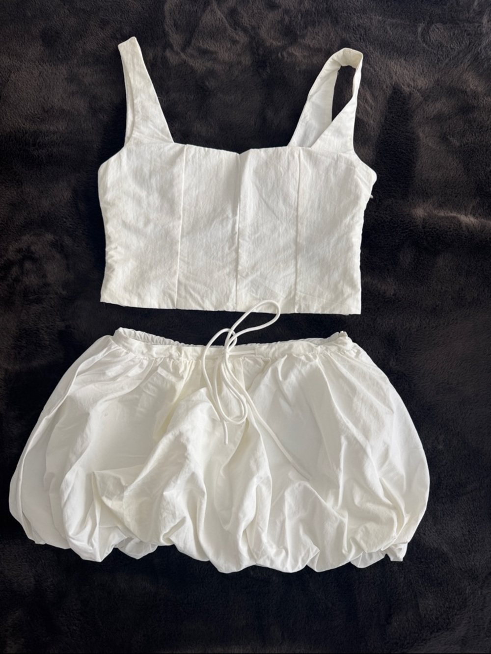 Missguided White Two-Piece Skirt Set